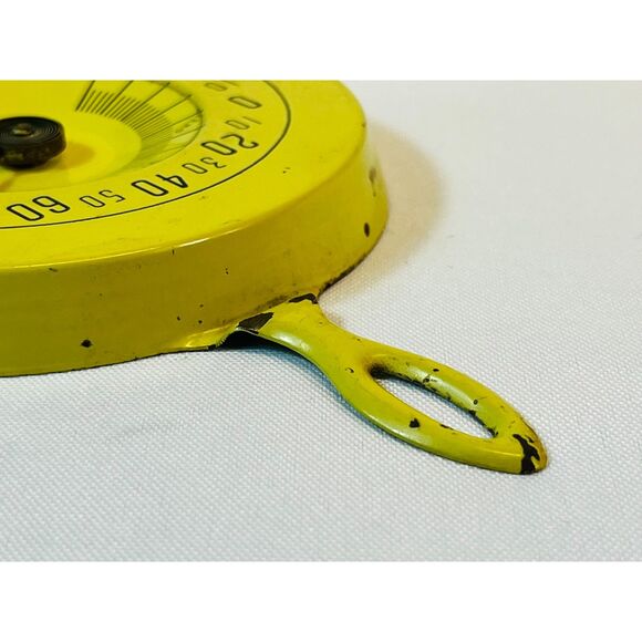 Vintage Cooper Mini Fry Skillet Wall Thermometer Yellow Kitchen Farmhouse WORKS - Picture 3 of 7